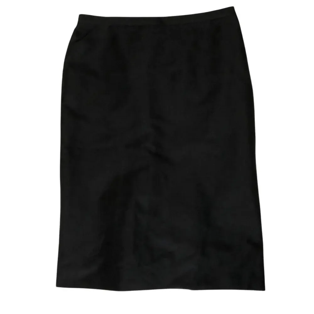 Moschino Cheap & Chic Black Pencil Skirt Career Womens 8 Dark Academia Classic